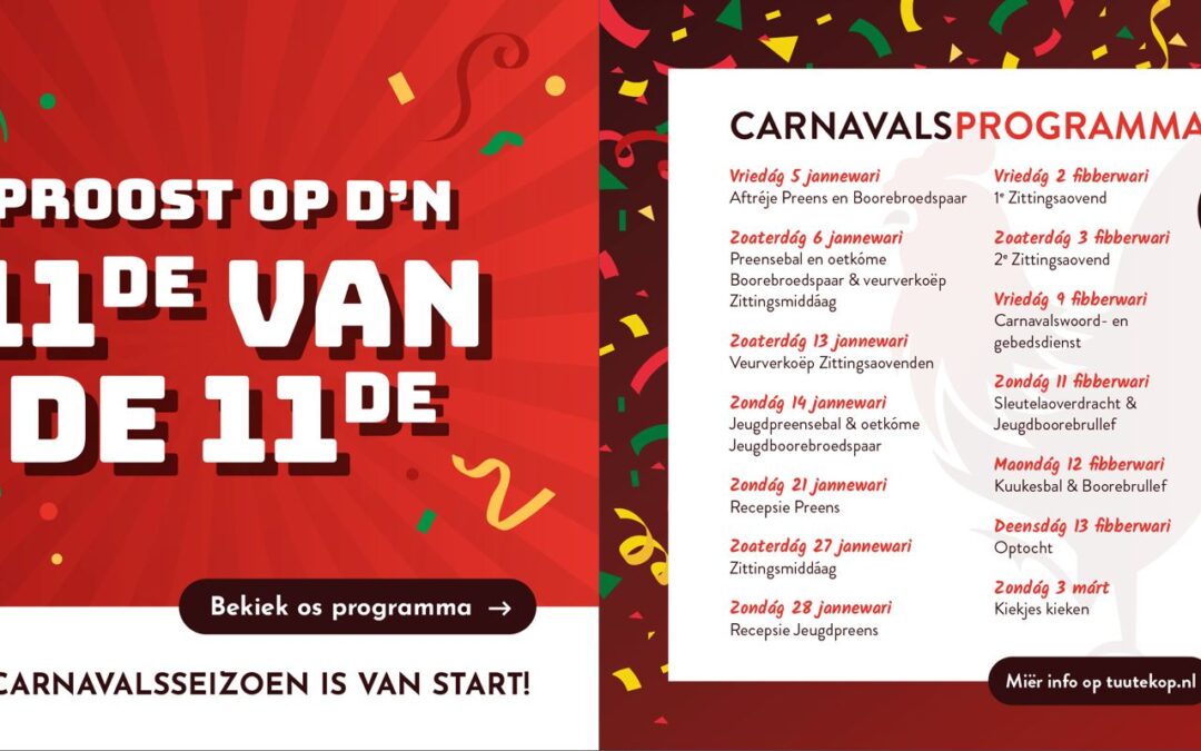 Proost op de 11de van de 11de!